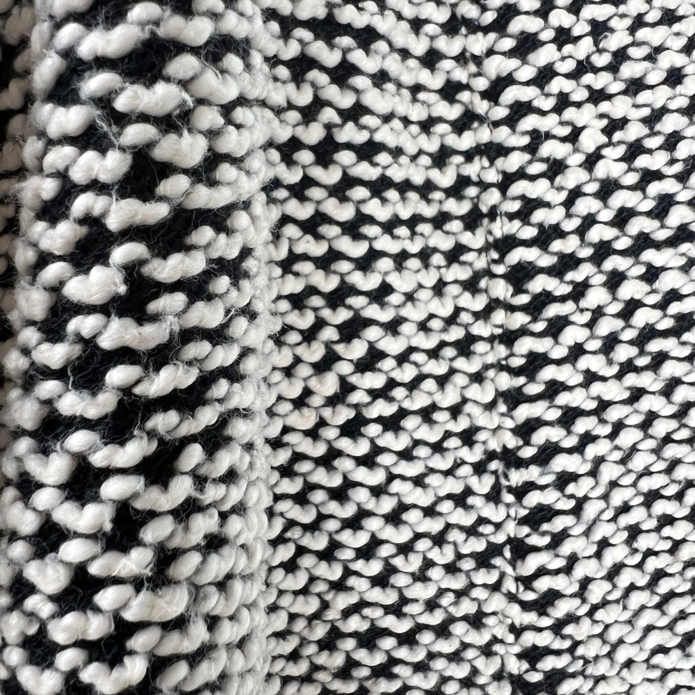 Marine Layer Womens Black White Textured Knit Open Front Cardigan Jacket XS - Picture 5 of 8